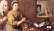 VELAZQUEZ, Diego Rodriguez de Silva y Christ in the House of Mary and Marthe r oil